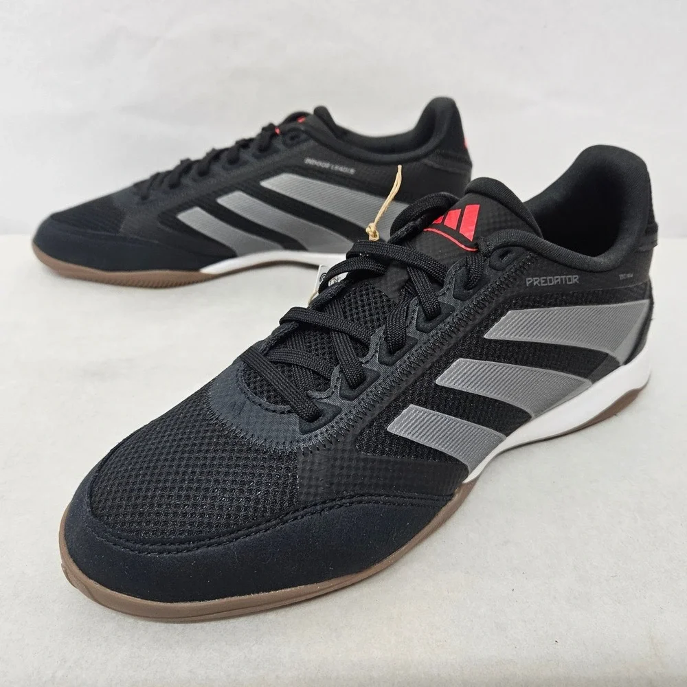 Adidas Predator League‎ Indoor Soccer Shoes ID3781 Black Grey Red Mens Size 8
